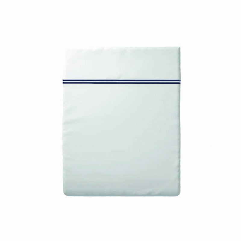 Drap-housse Satin De Coton - Bleu 06 - 180 X 200 X 30 Cm | Abaco