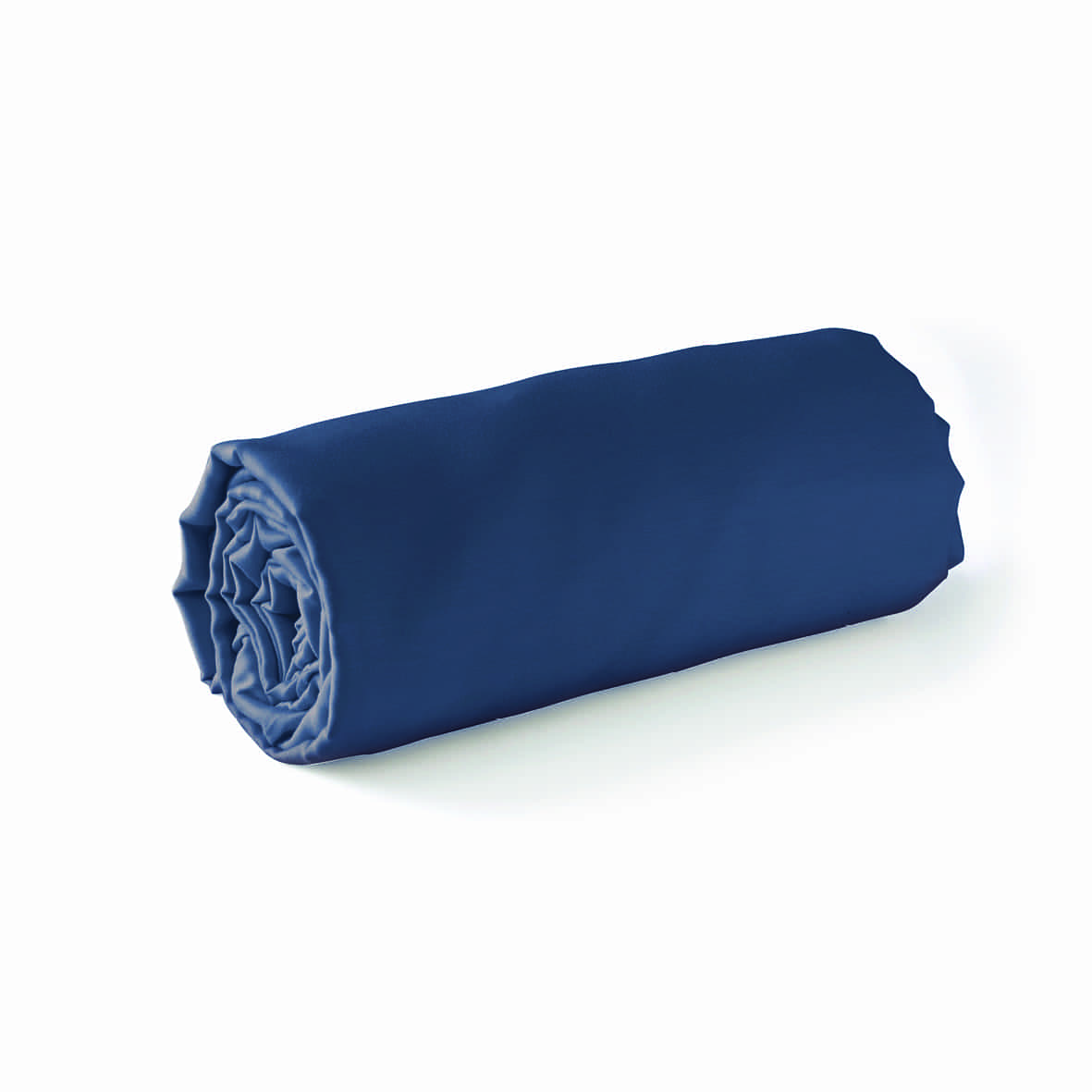 Drap-housse satin de coton -  Bleu 06 - 160 x 200 x 30 cm