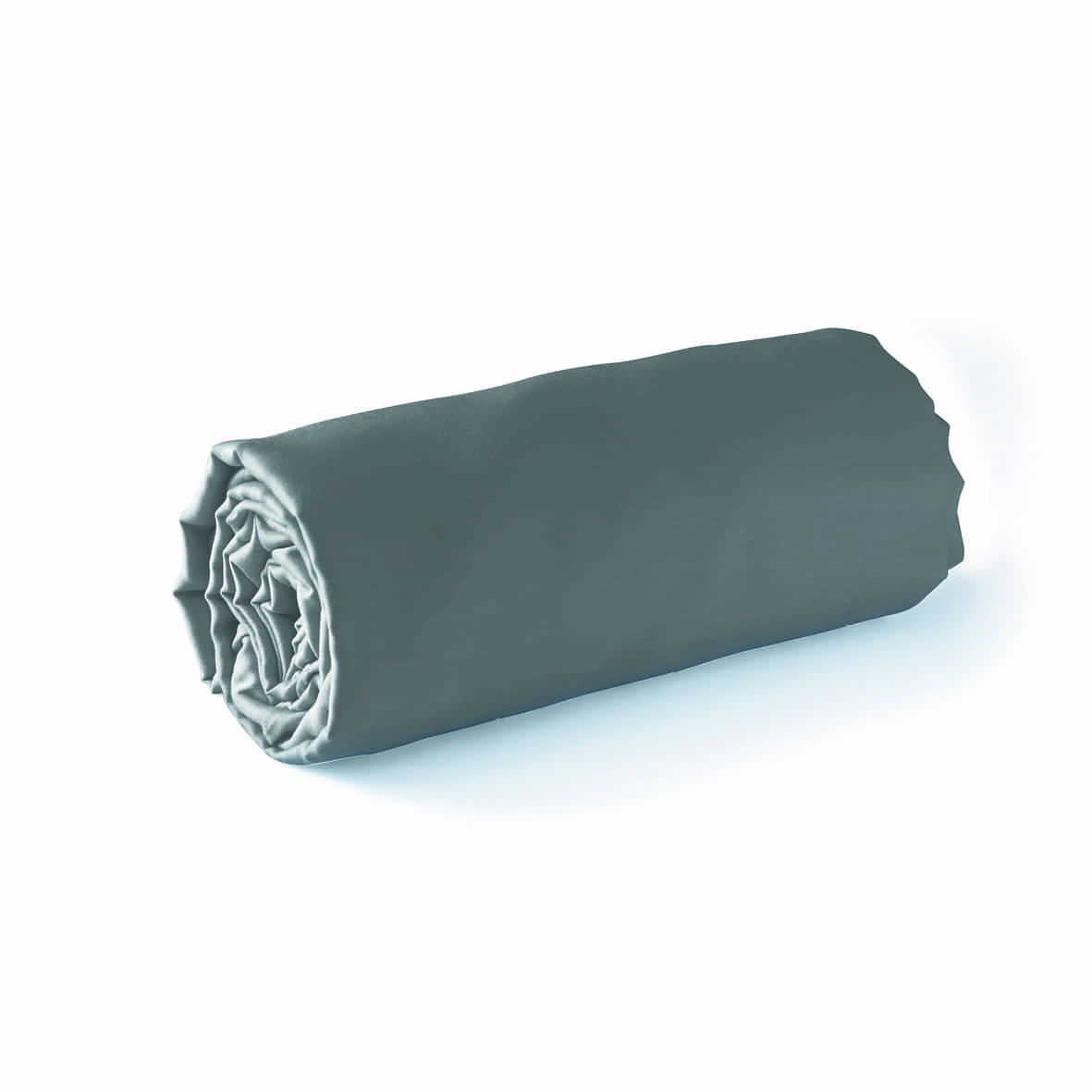 Drap-housse satin de coton - Uni Gris 02 - 140 x 200 x 30 cm