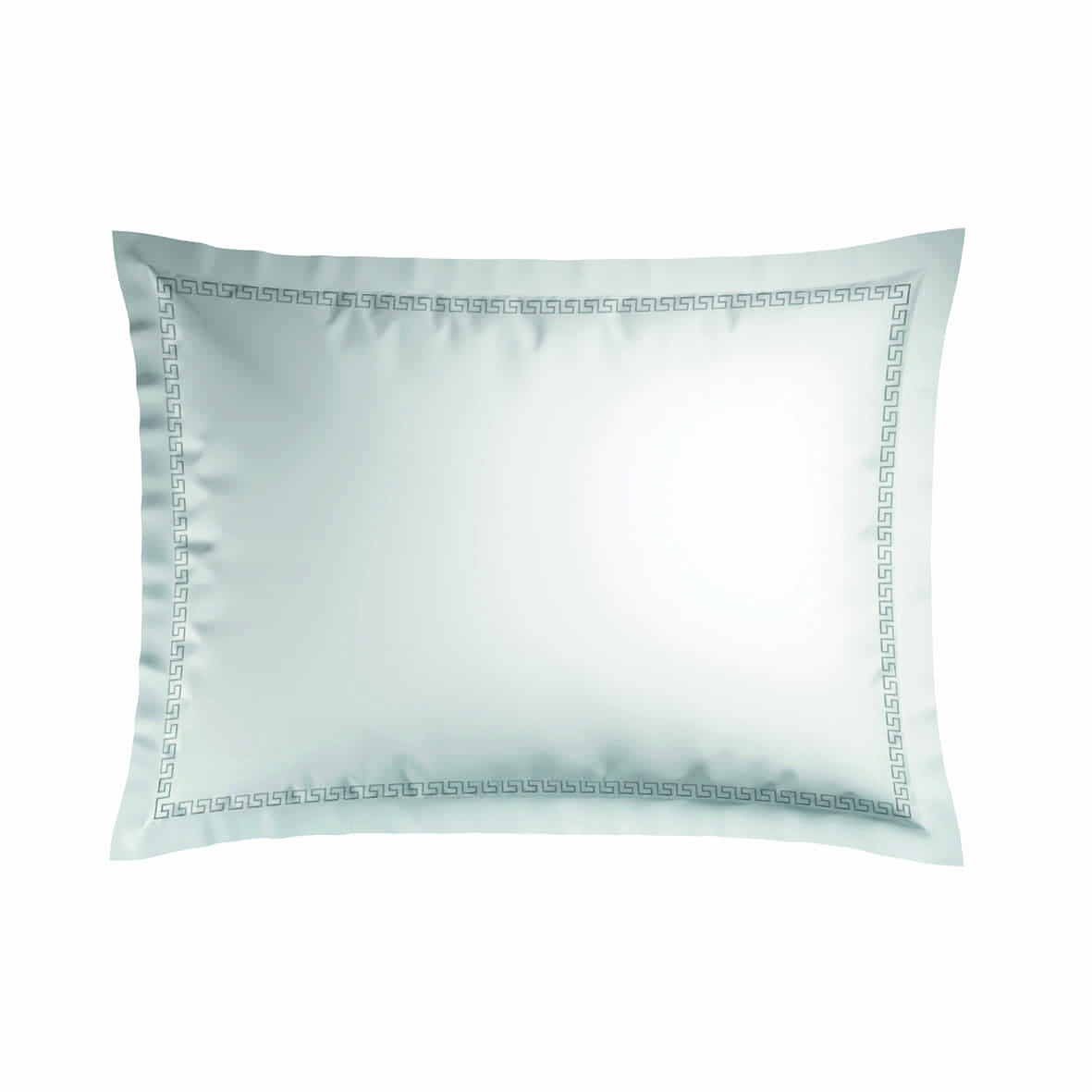 Set de 2 taies d'oreiller satin de coton - Lune impériale Grey / Blanc - 2 x (50 x 70 cm)