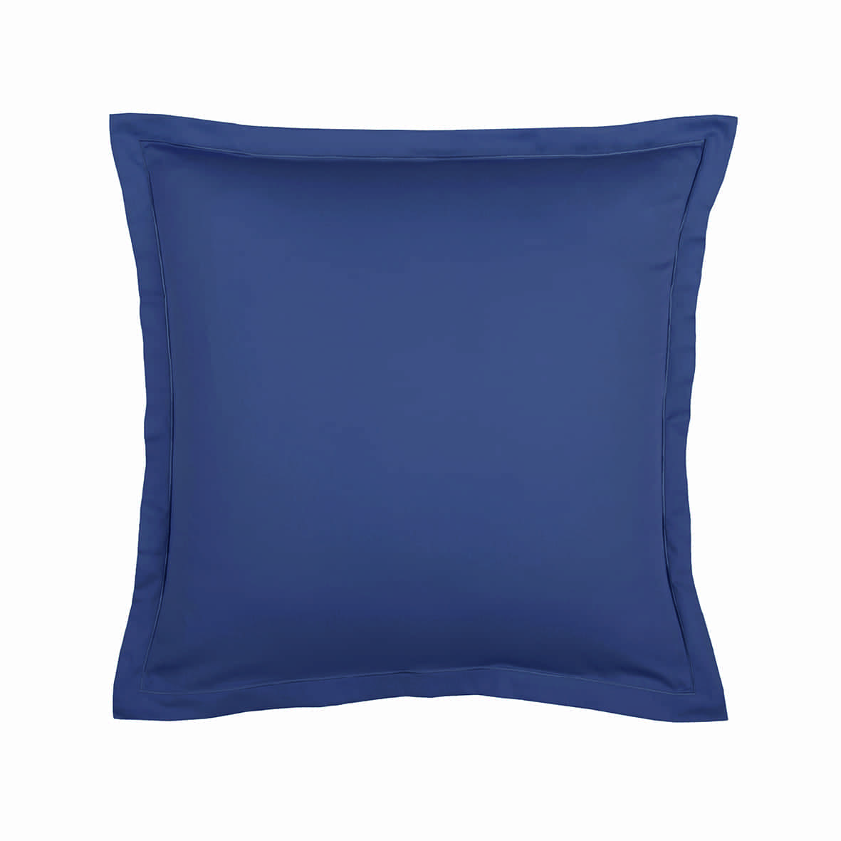 Taie d'oreiller satin de coton - Uni 1 baratta Bleu 06 - 2 x (63 x 63 cm)