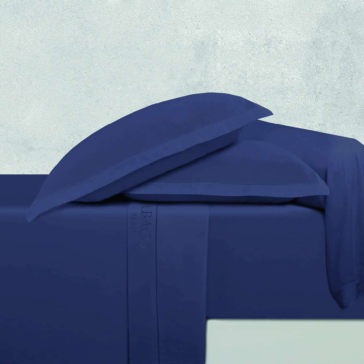 Taie d'oreiller satin de coton - Uni 1 baratta Bleu 06 - 2 x (50 x 70 cm) – Image 3