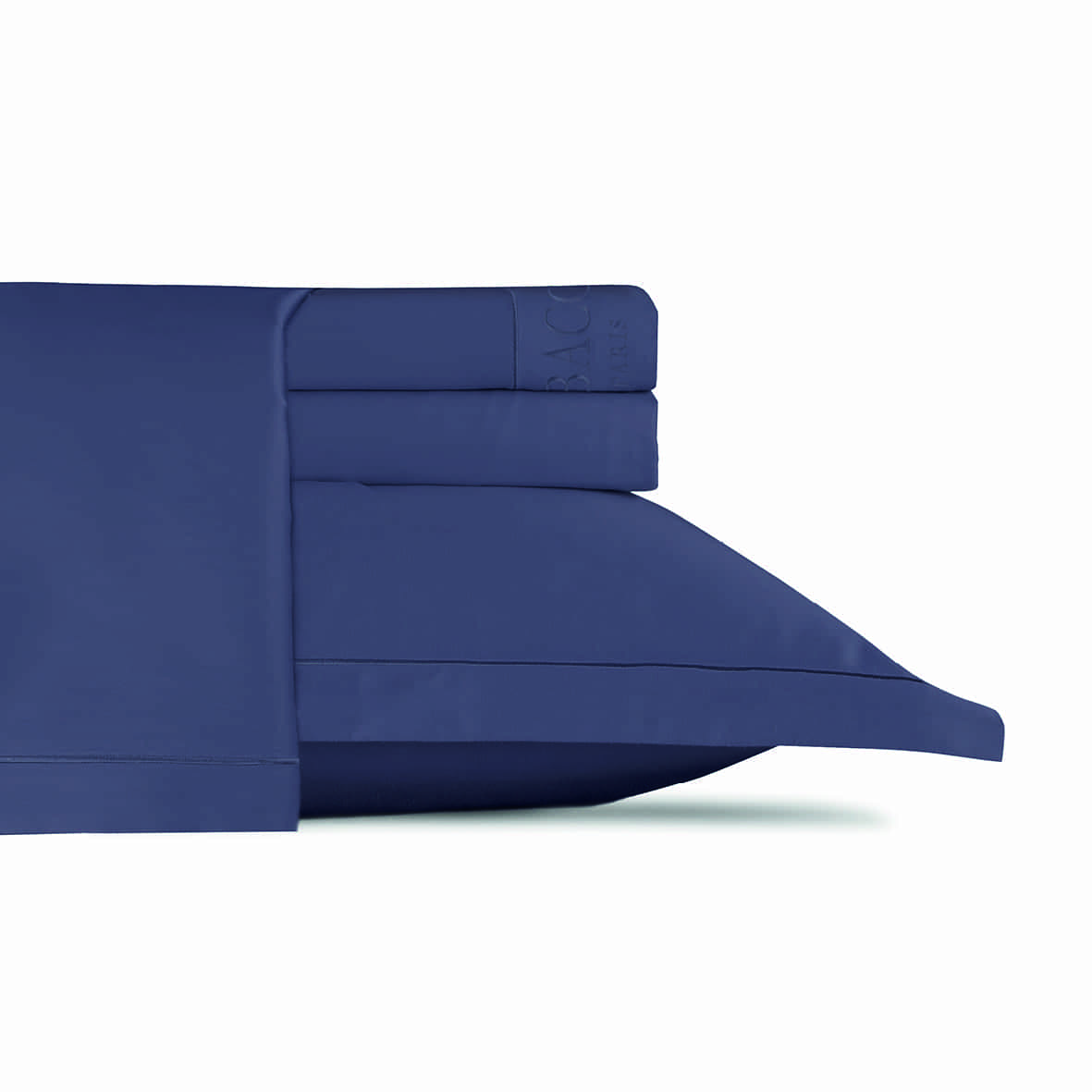 Ensemble de draps satin de coton - Uni 1 baratta Bleu 06 - 240 x 300 cm + 180 x 200 x 30 cm + 2 x (50 x 70 cm)