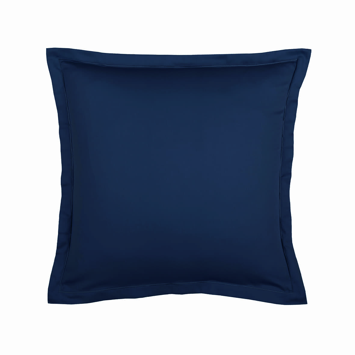 Taie d'oreiller satin de coton - Uni 1 baratta Bleu 11 - 2 x (63 x 63 cm)