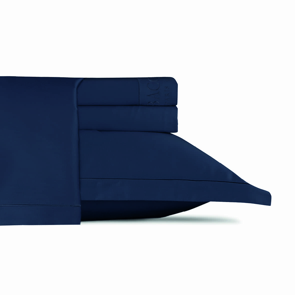 Ensemble de draps satin de coton - Uni 1 baratta Bleu 11 - 240 x 300 cm + 180 x 200 x 30 cm + 2 x (63 x 63 cm)