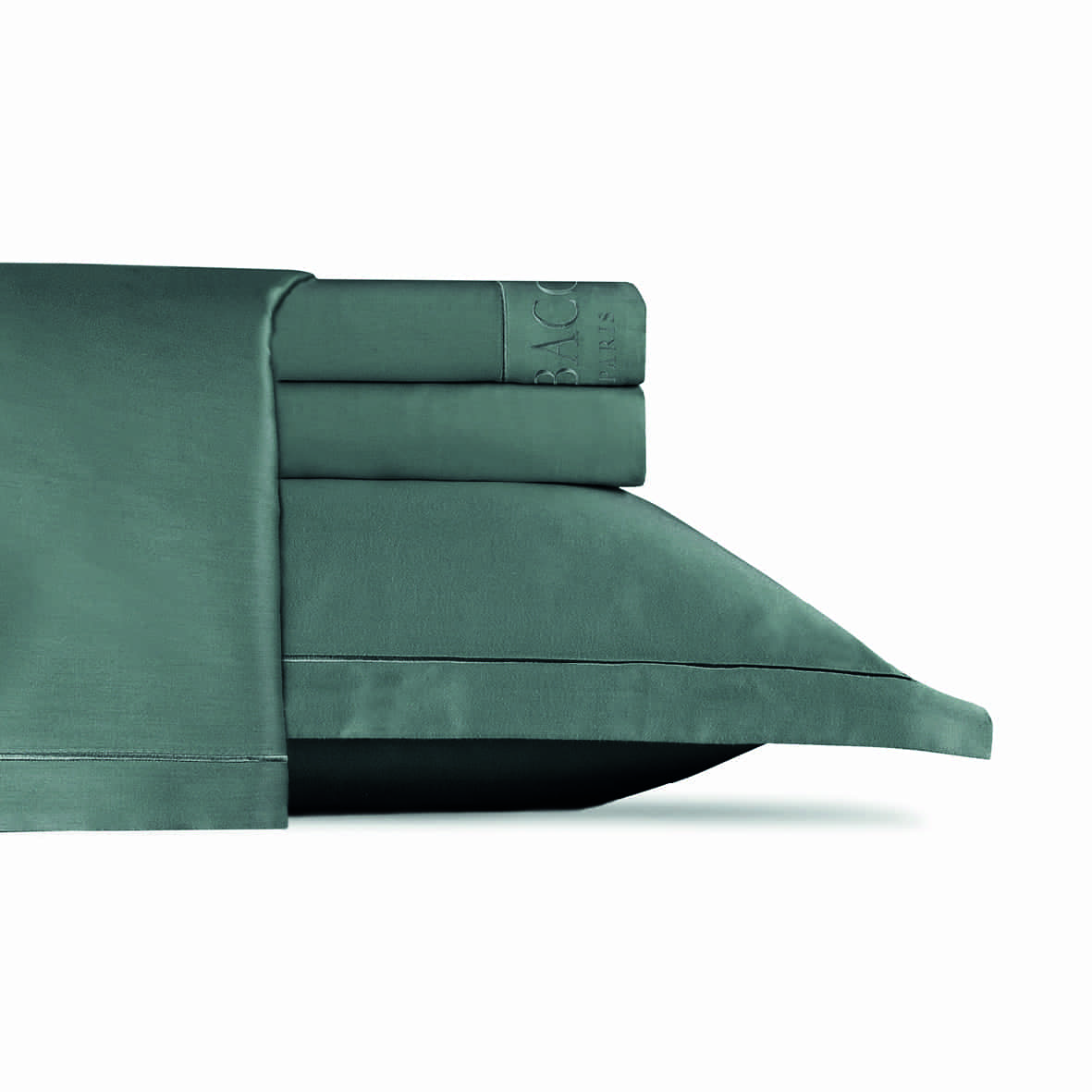 Ensemble de draps satin de coton - Uni 1 baratta Gris 02 - 240 x 300 cm + 180 x 200 x 30 cm + 2 x (50 x 70 cm)