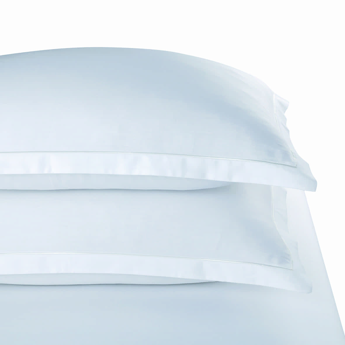 Taie d'oreiller satin de coton - Uni 1 baratta Blanc 01 - 2 x (50 x 70 cm) – Image 2