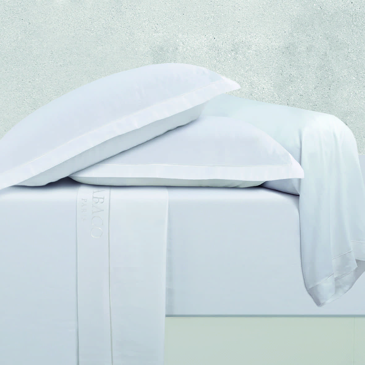 Taie d'oreiller satin de coton - Uni 1 baratta Blanc 01 - 2 x (50 x 70 cm) – Image 3