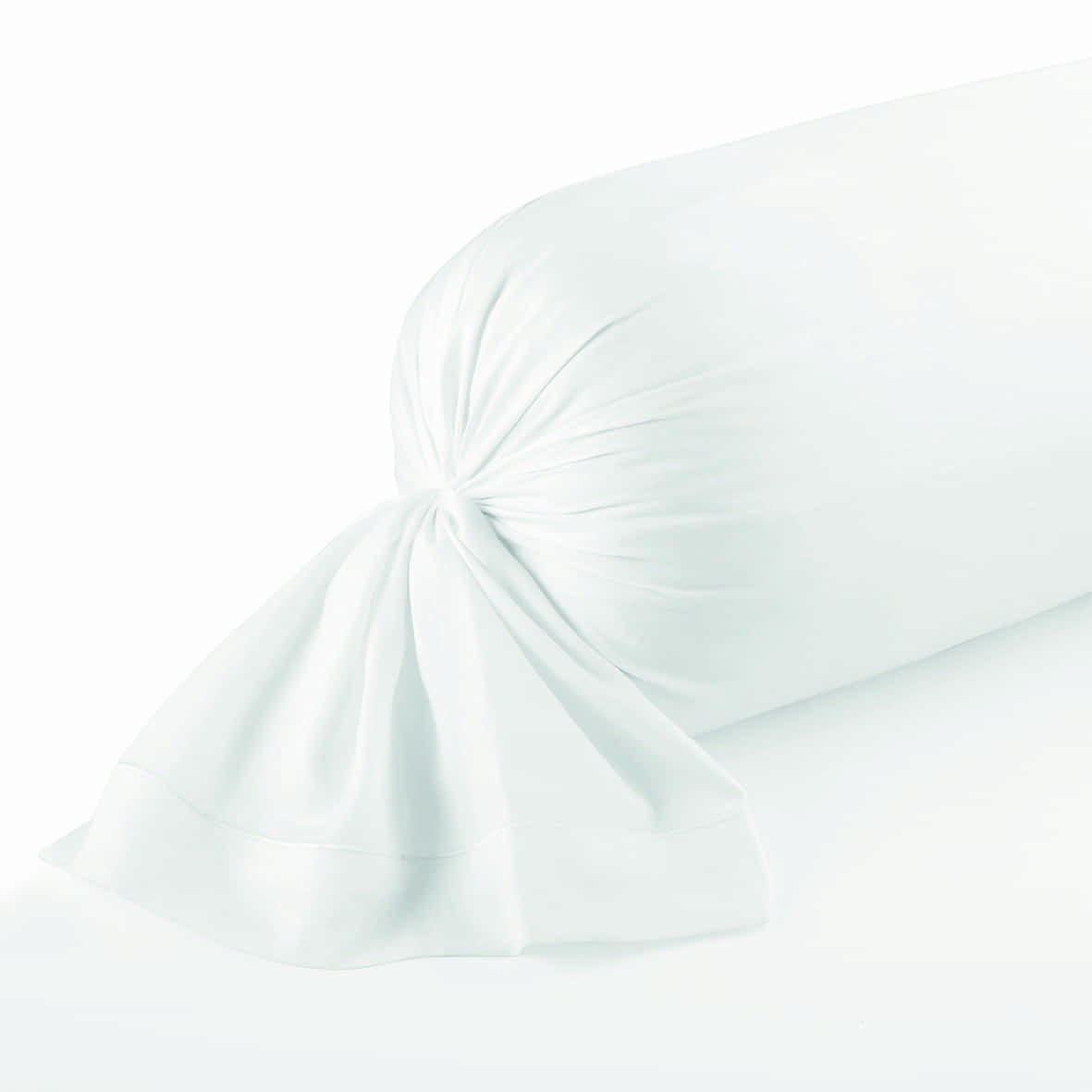 Taie de traversin satin de coton - Uni 1 baratta Blanc 01 - 43 x 210 cm