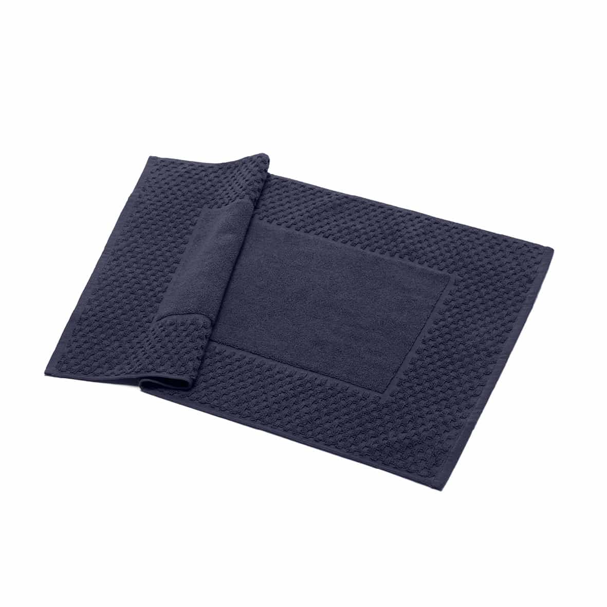 Tapis de bain coton - design 18 Bleu foncé - 50 x 70 cm