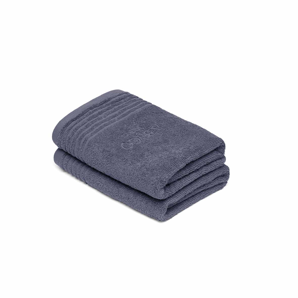 Serviette coton peigné LT - Ecume Bleu gris - 2 x (50 x 100 cm)