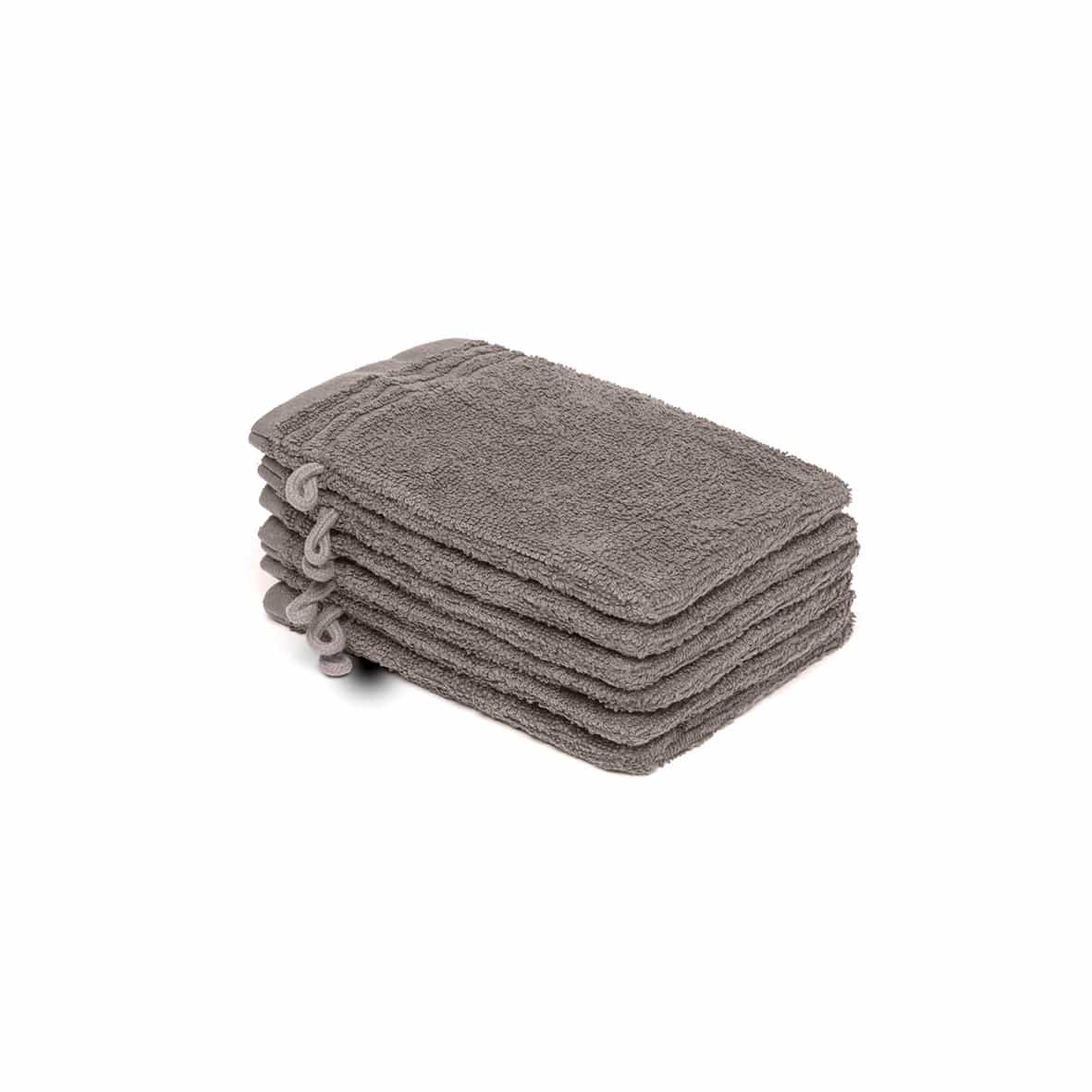 Gant de toilette coton peigné LT - Ecume Brun - 6 x (15 x 21 cm)