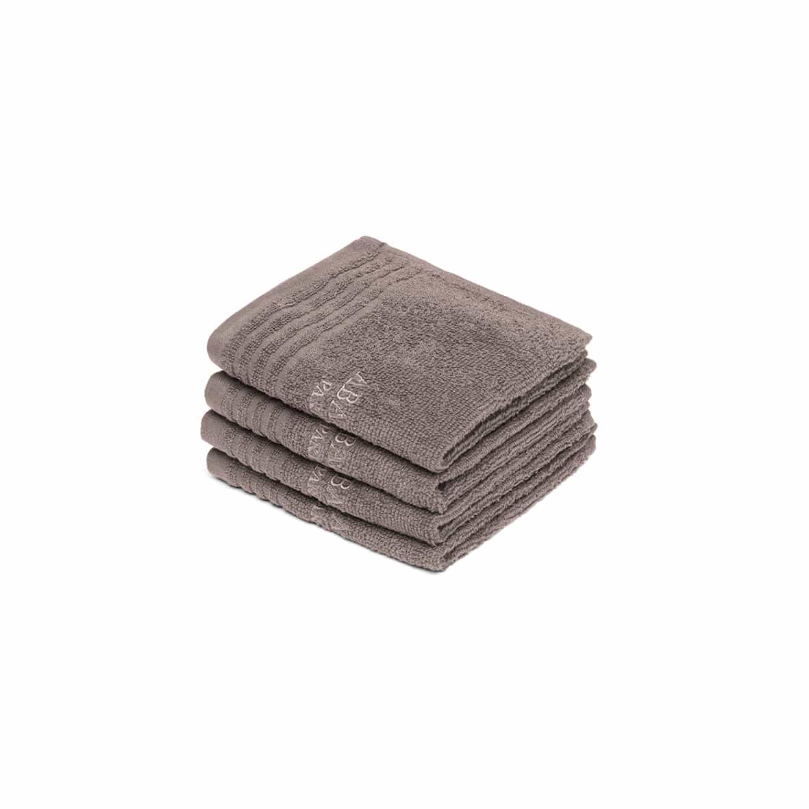 Serviette d'invité coton peigné LT - Ecume Brun - 4 x (30 x 30 cm)