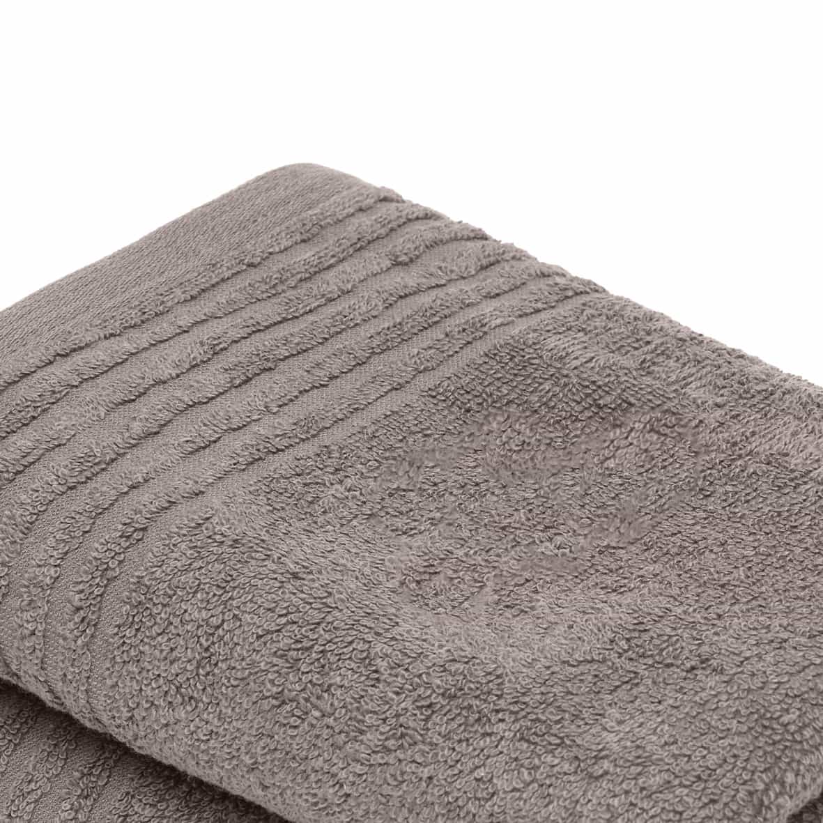 essuie-mains coton peigné LT - Ecume Brun - 2 x (45 x 45 cm) – Image 2