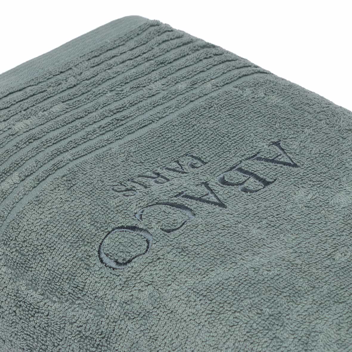 Serviette coton peigné LT - Ecume Vert bouteille - 2 x (50 x 100 cm) – Image 2