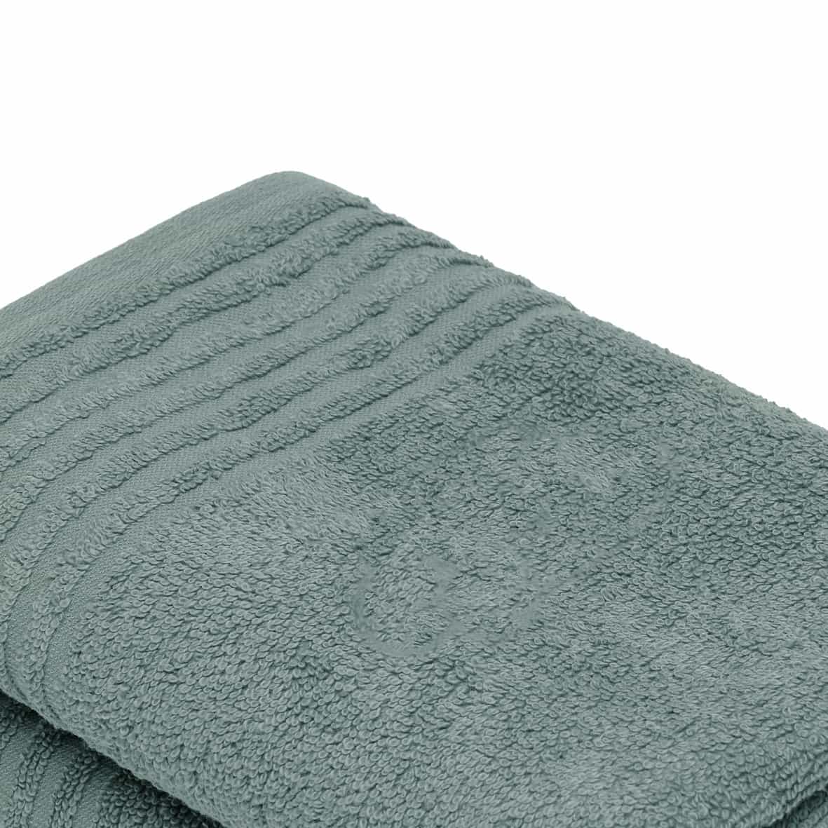 essuie-mains coton peigné LT - Ecume Vert bouteille - 2 x (45 x 45 cm) – Image 2