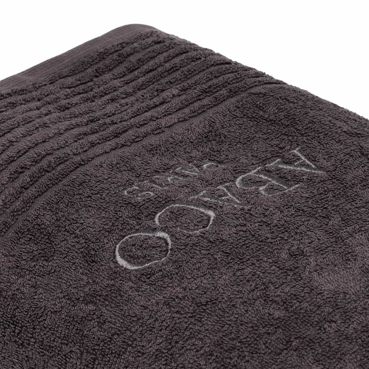 Gant de toilette coton peigné LT - Ecume Gris foncé - 6 x (15 x 21 cm) – Image 2