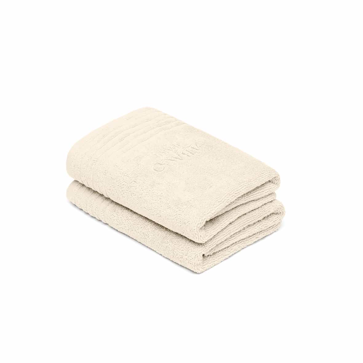 Serviette coton peigné LT - Ecume Ivoire - 2 x (50 x 100 cm)