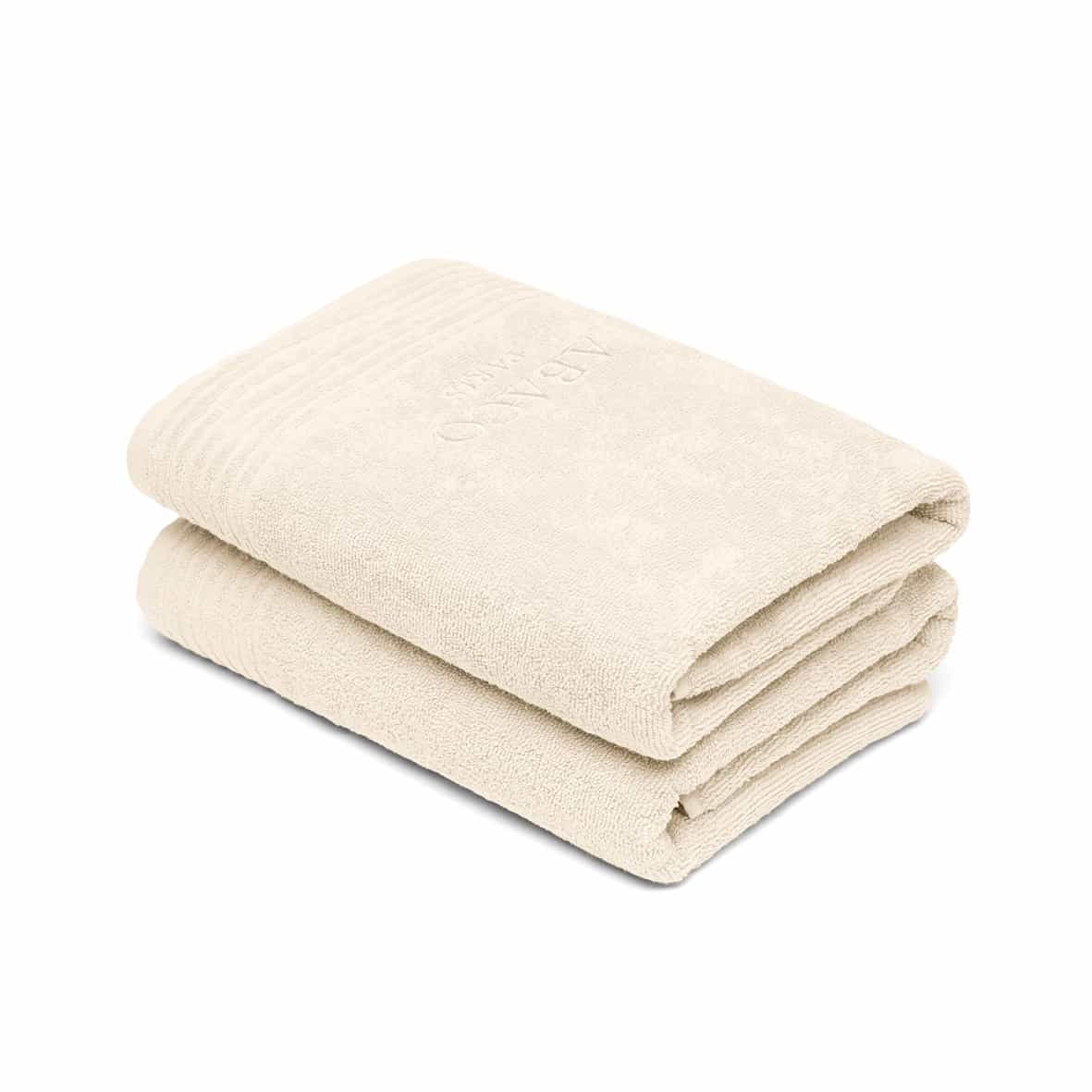 Drap de bain coton peigné LT - Ecume Ivoire - 2 x (70 x 140 cm)