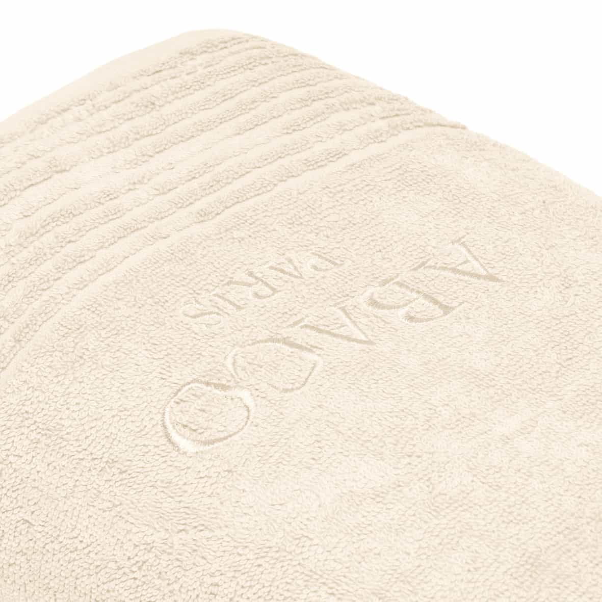 Drap de bain coton peigné LT - Ecume Ivoire - 2 x (70 x 140 cm) – Image 2