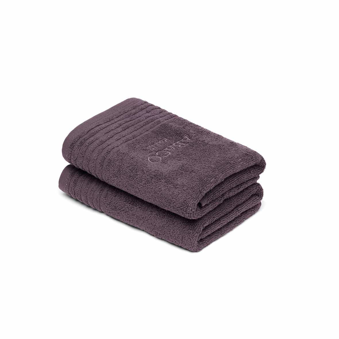 Serviette coton peigné LT - Ecume Mauve - 2 x (50 x 100 cm)