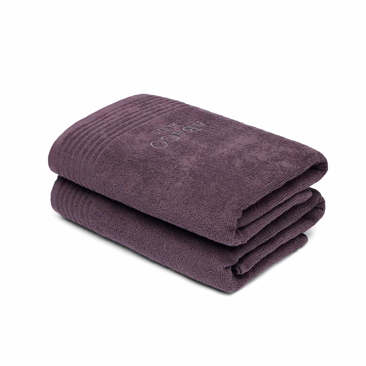 Drap de bain coton peigné LT - Ecume Mauve - 2 x (70 x 140 cm)