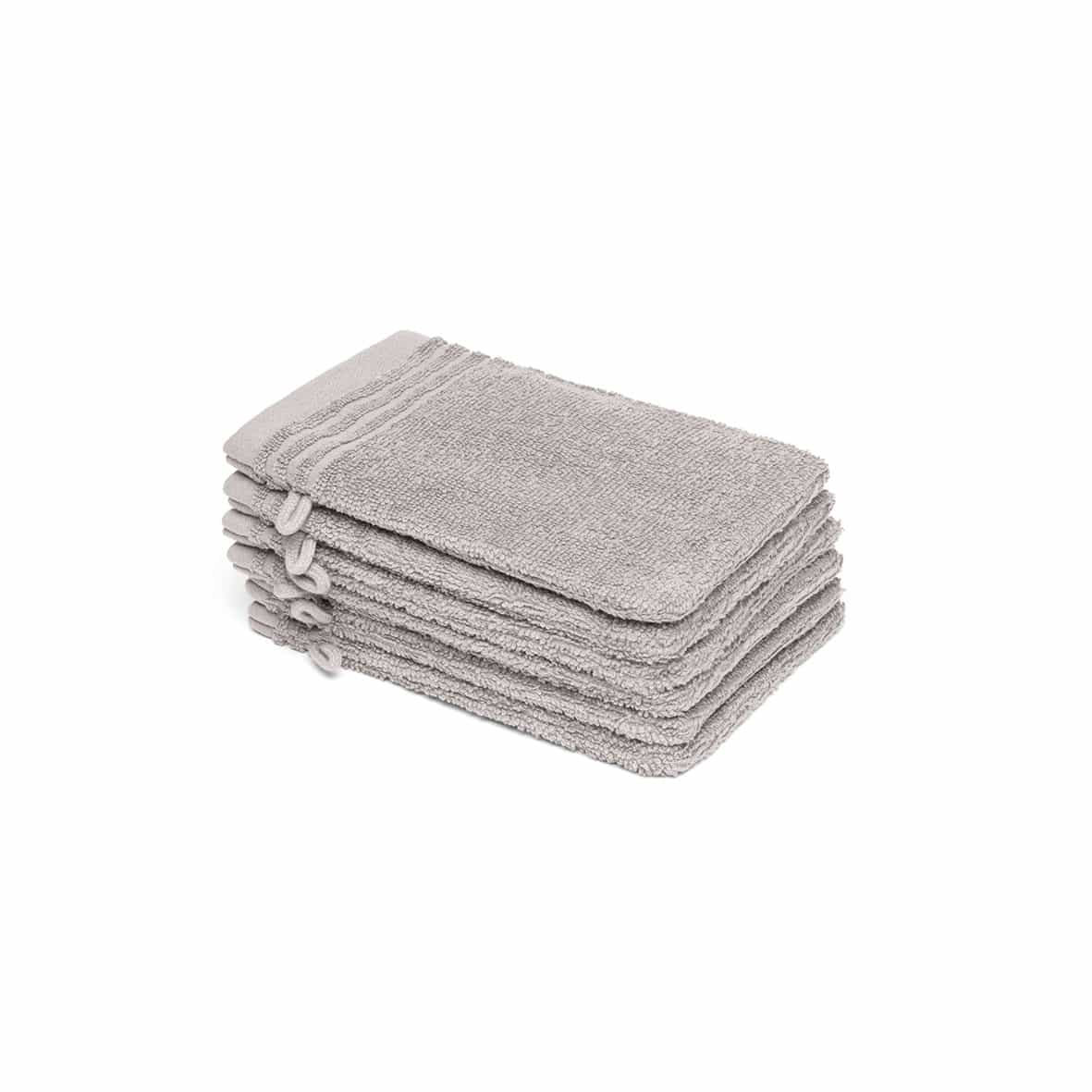 Gant de toilette coton peigné LT - Ecume Sable - 6 x (15 x 21 cm)