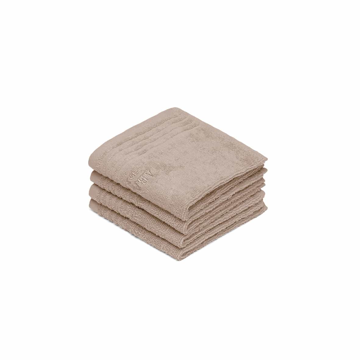 Serviette d'invité coton peigné LT - Ecume Taupe - 4 x (30 x 30 cm)
