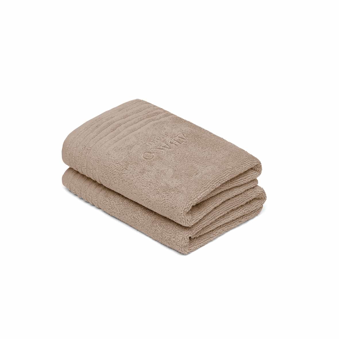 Serviette coton peigné LT - Ecume Taupe - 2 x (50 x 100 cm)