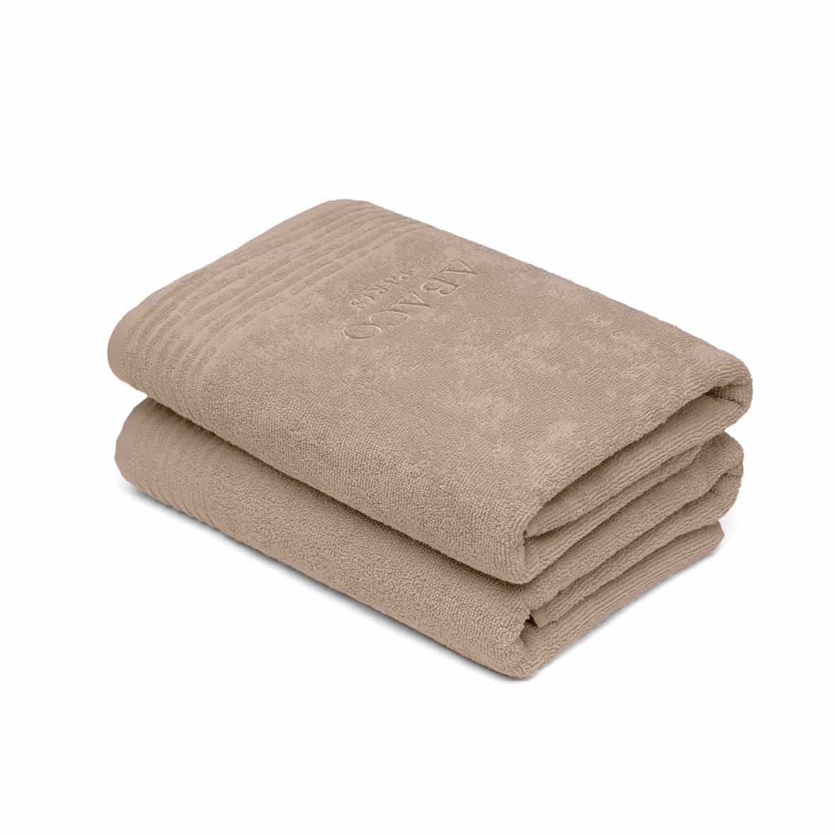 Drap de bain coton peigné LT - Ecume Taupe - 2 x (70 x 140 cm)