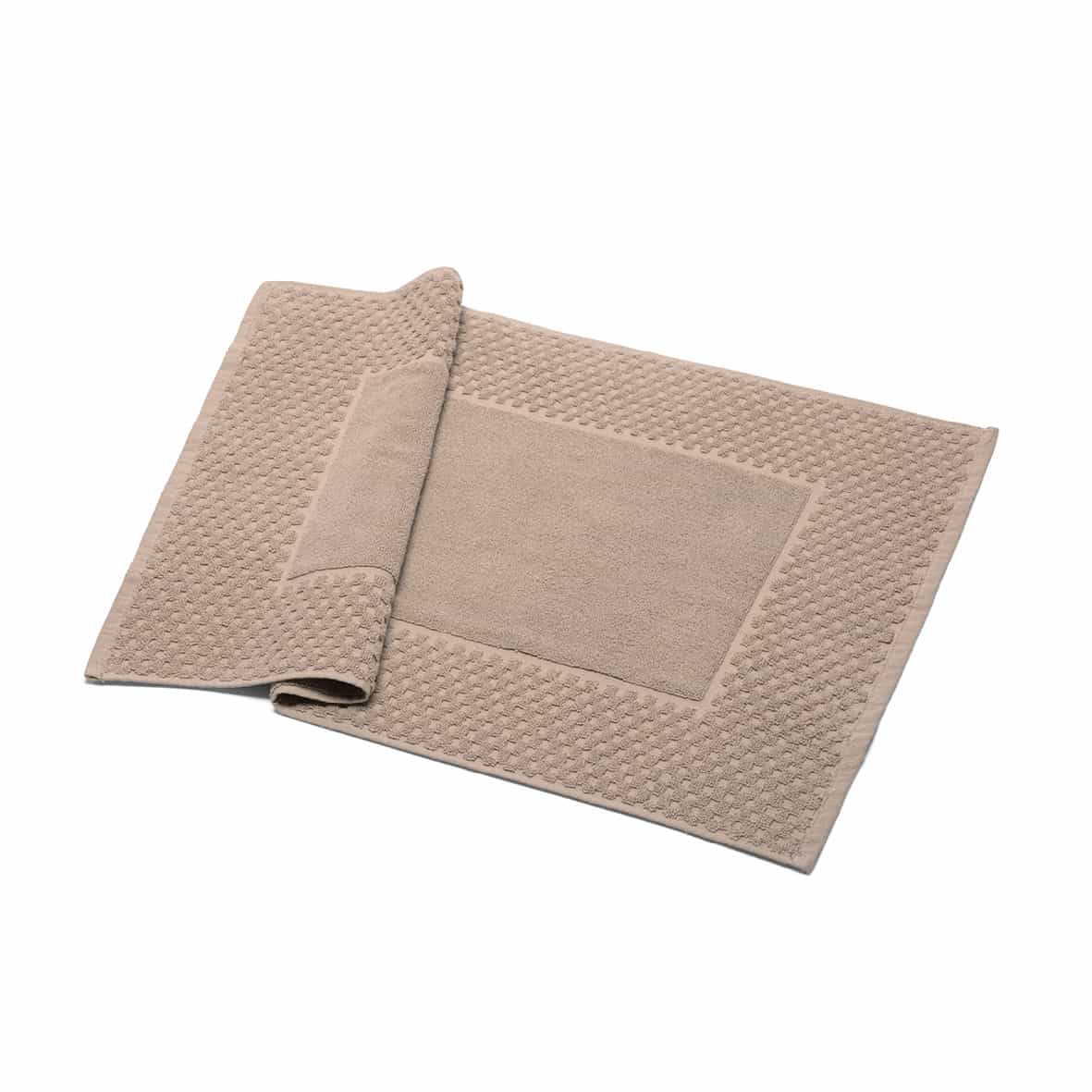 Tapis de bain coton - design 18 Taupe - 50 x 70 cm