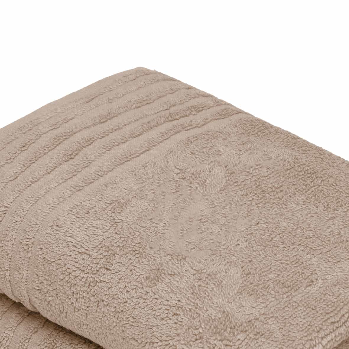 essuie-mains coton peigné LT - Ecume Taupe - 2 x (45 x 45 cm) – Image 2