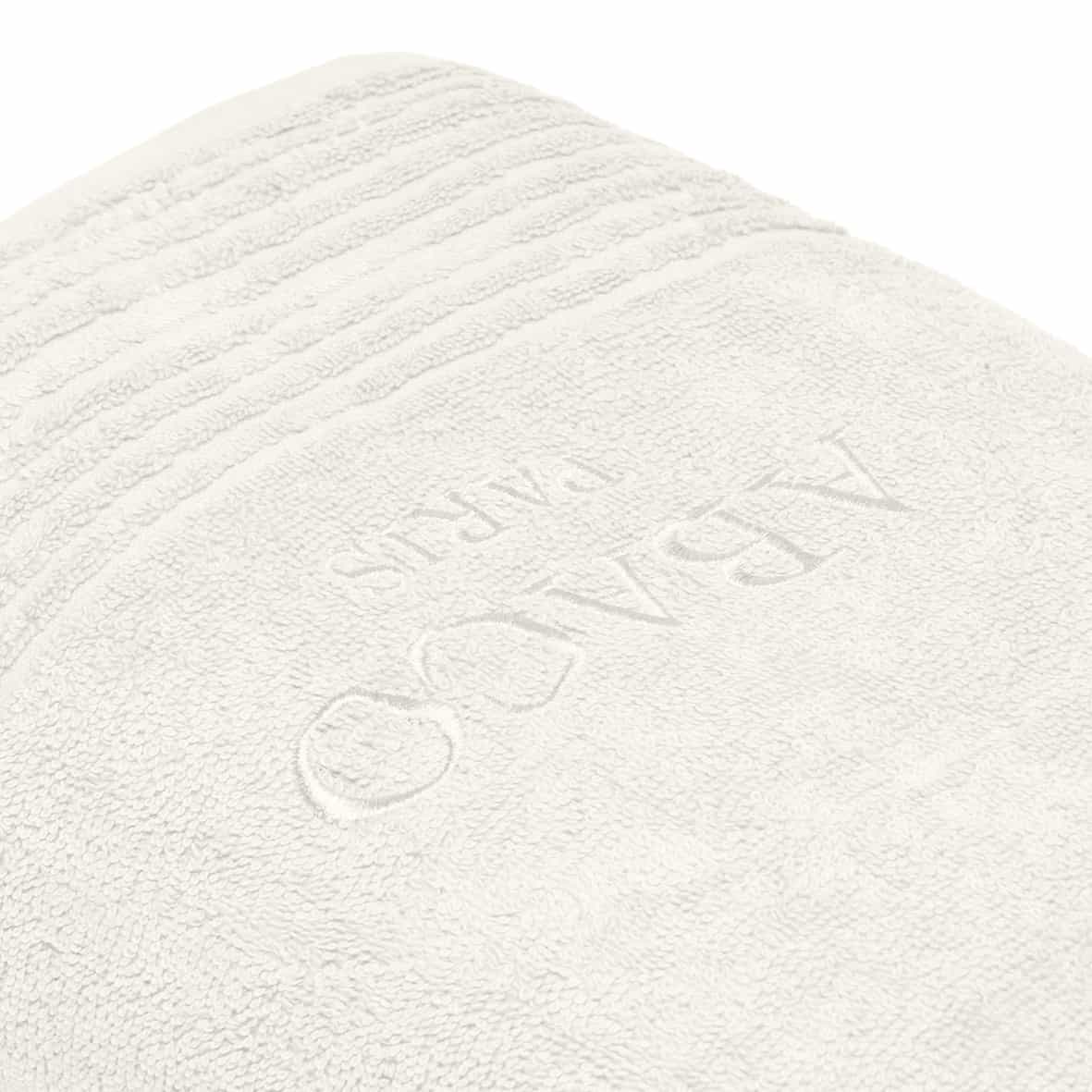 Serviette coton peigné LT - Ecume Blanc - 2 x (50 x 100 cm) – Image 2