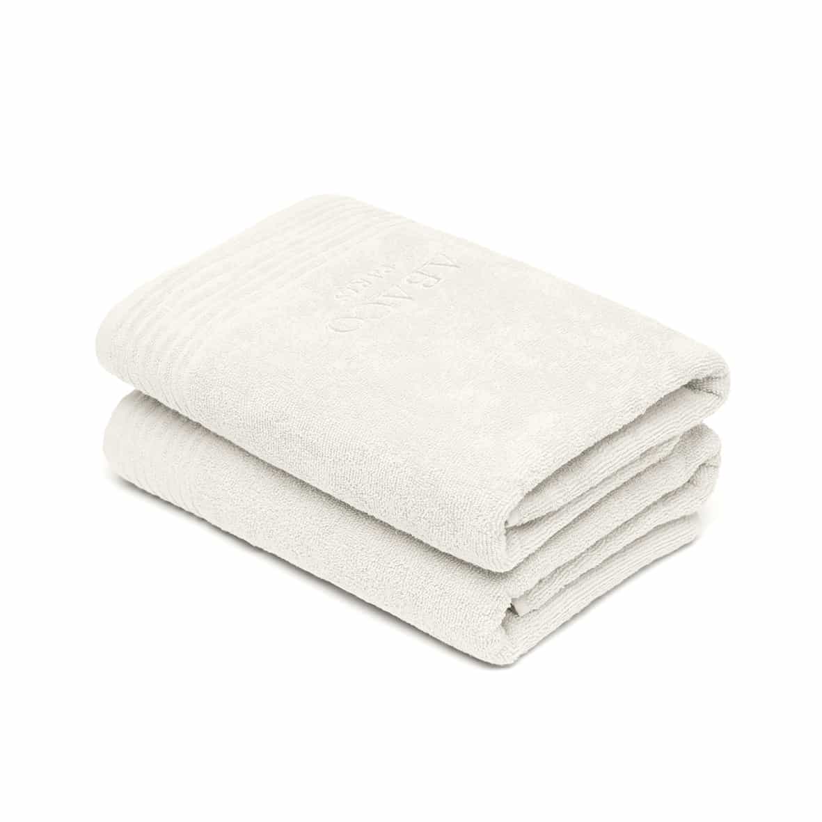 Drap de bain coton peigné LT - Ecume Blanc - 2 x (70 x 140 cm)