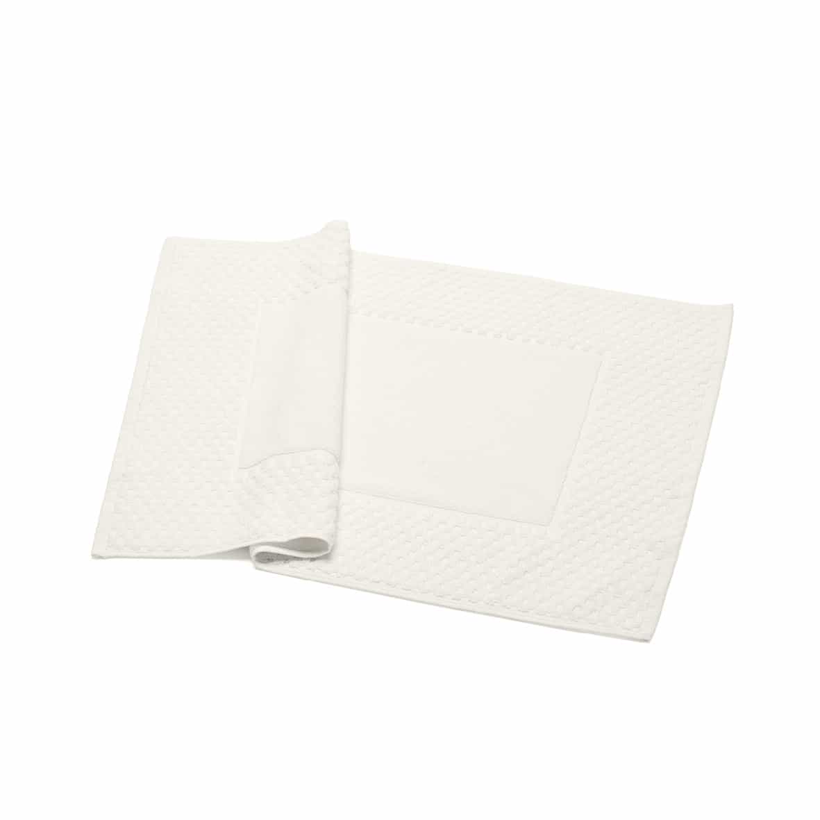 Tapis de bain coton - design 18 Blanc - 50 x 70 cm