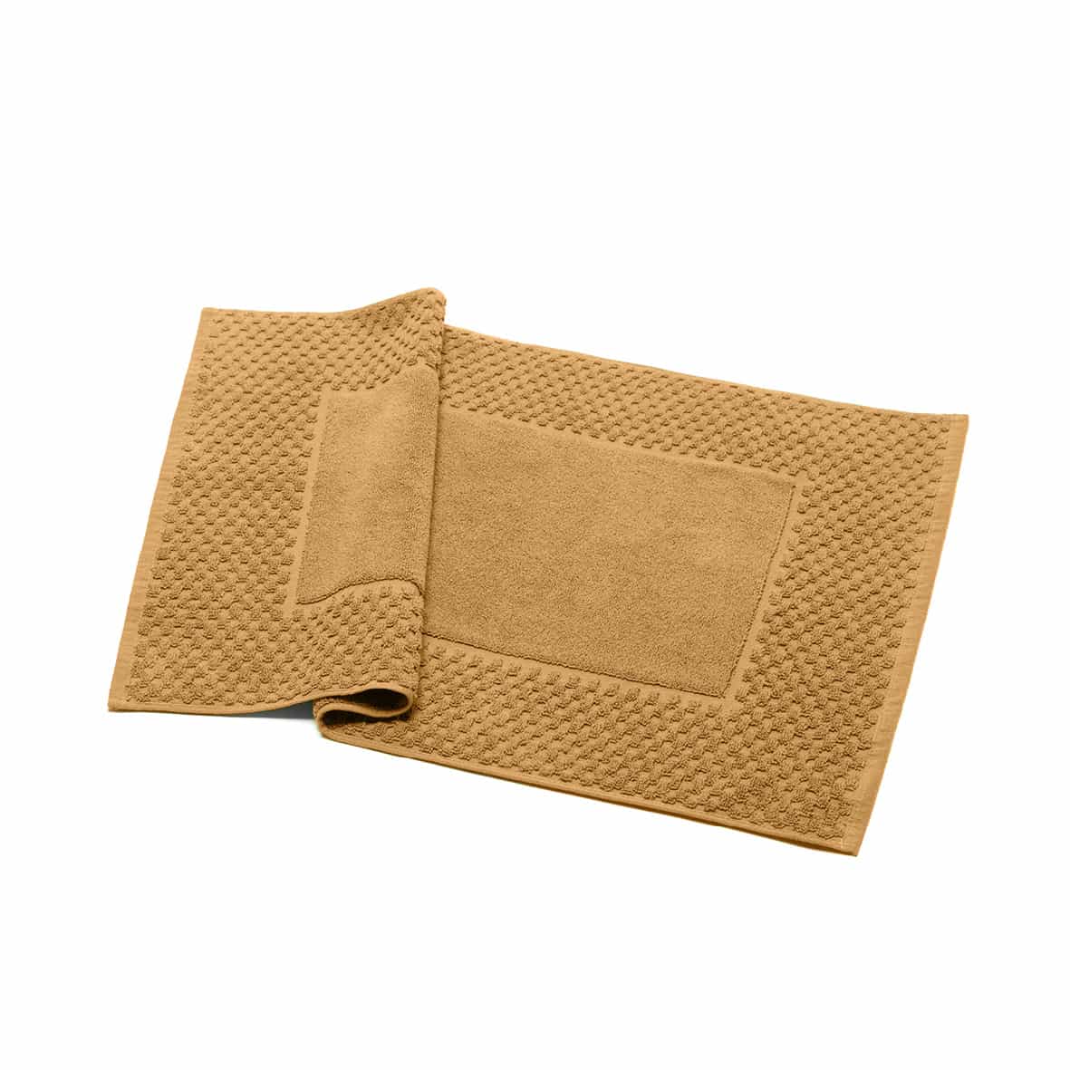 Tapis de bain coton - design 18 Jaune moutarde - 50 x 70 cm