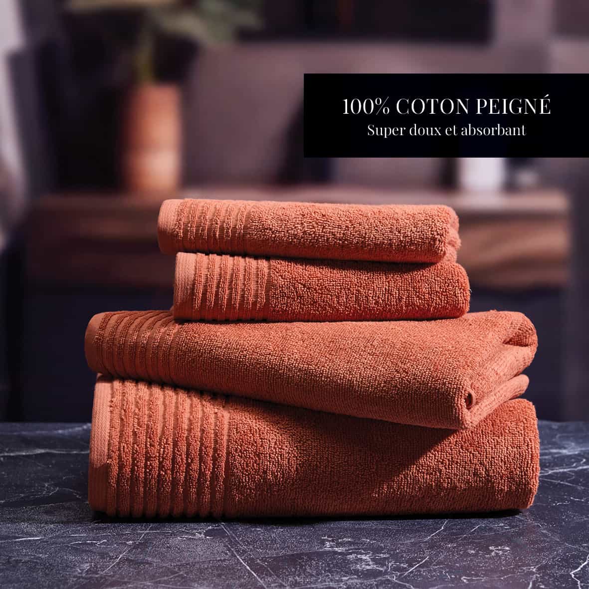 Tapis de bain coton - design 18 Terracotta - 50 x 70 cm – Image 4