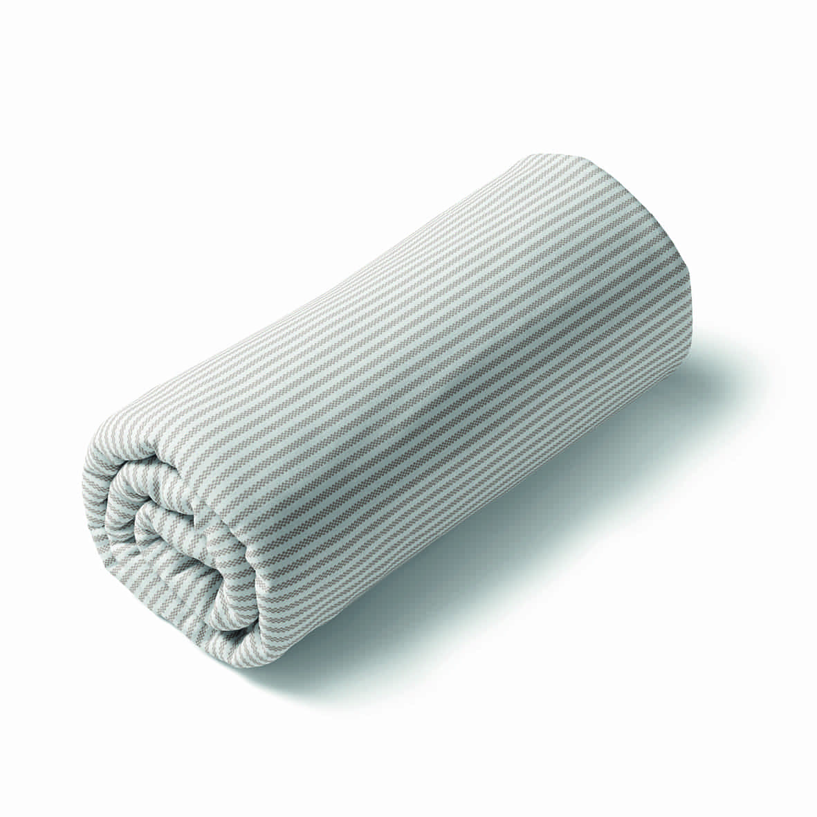 Drap-housse satin de coton - Lignes élégantes Taupe - 180 x 200 x 30 cm