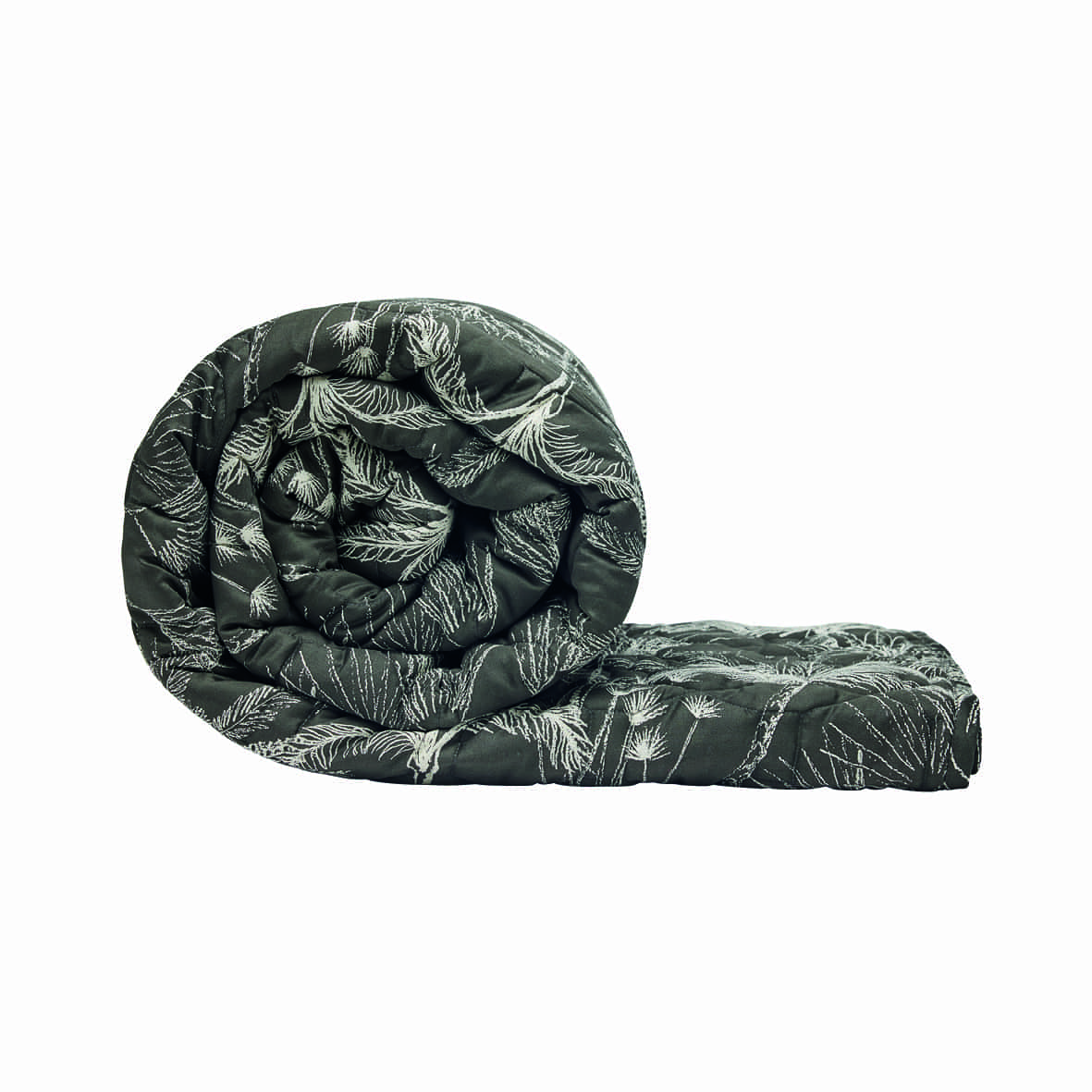 Couvre-lit satin de coton - Wild Noir - 220 x 250 cm