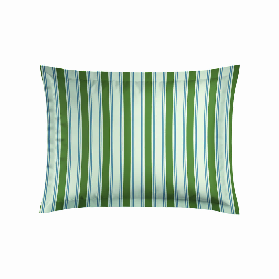 Taie d'oreiller satin de coton Soline Vert / Bleu - 2 x (50 x 70 cm)