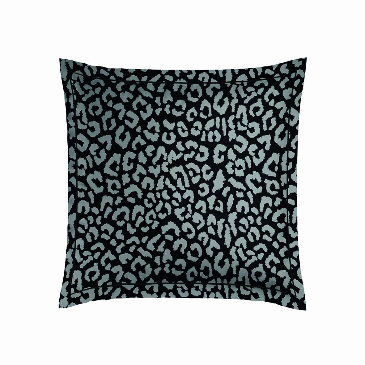Taie d'oreiller satin de coton Instinct Noir - 2 x (63 x 63 cm)