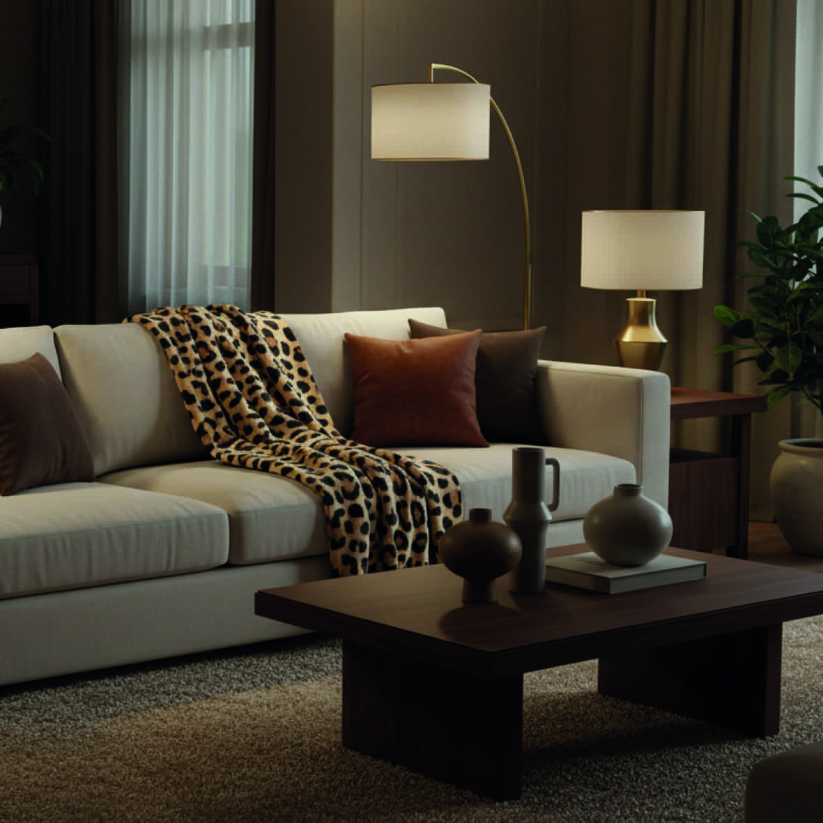 Plaid en polaire Nocta Brun - 180 x 220 cm – Image 2