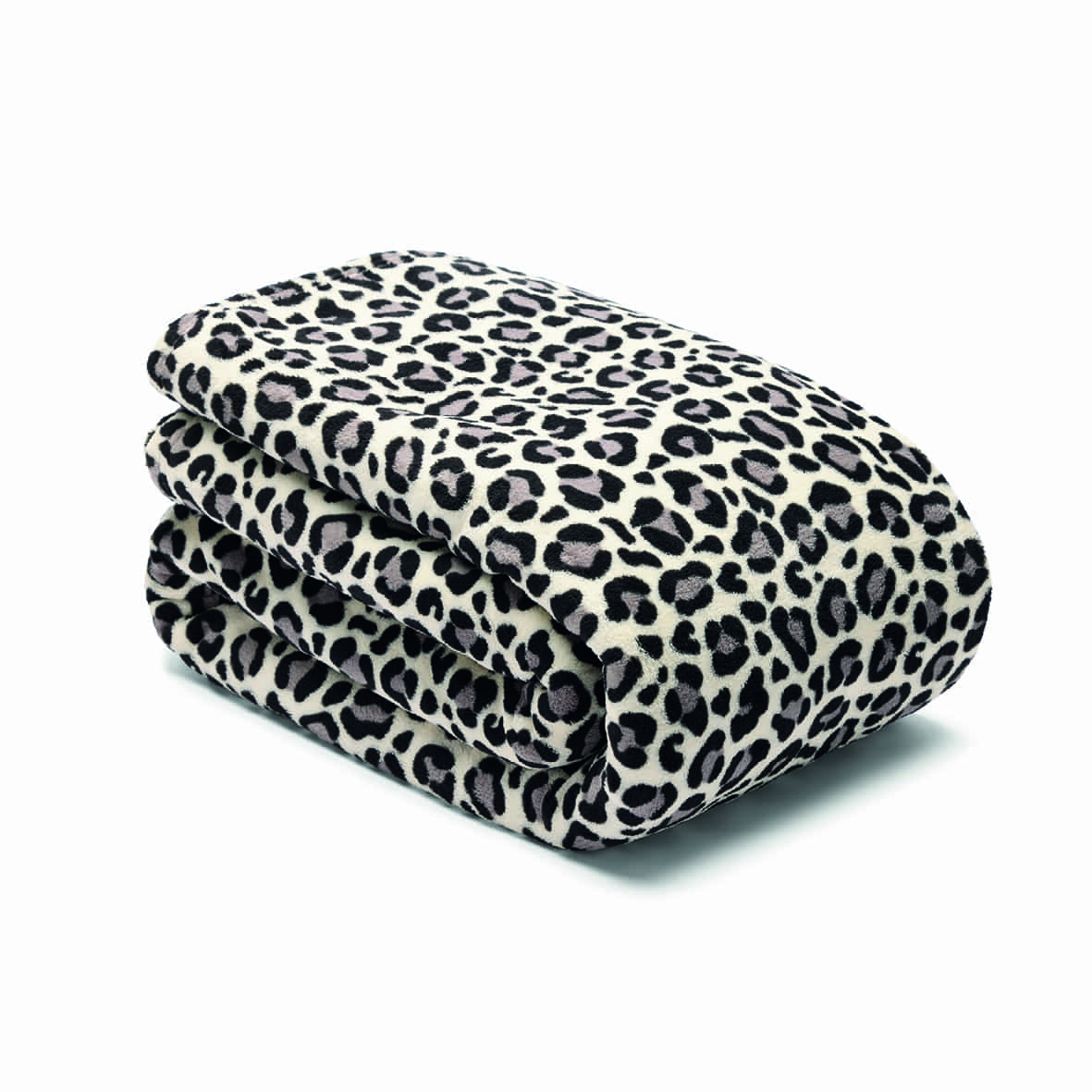 Plaid en polaire Séva Noir / Blanc - 180 x 220 cm