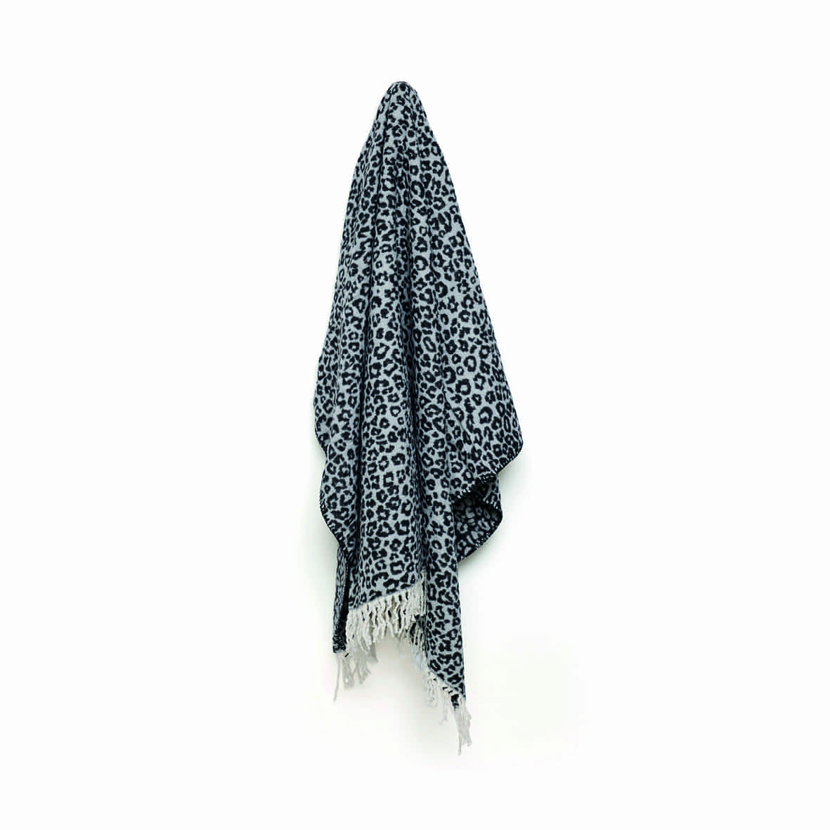 Plaid tissé - Leopard Noir / Gris foncé - 130 x 170 cm